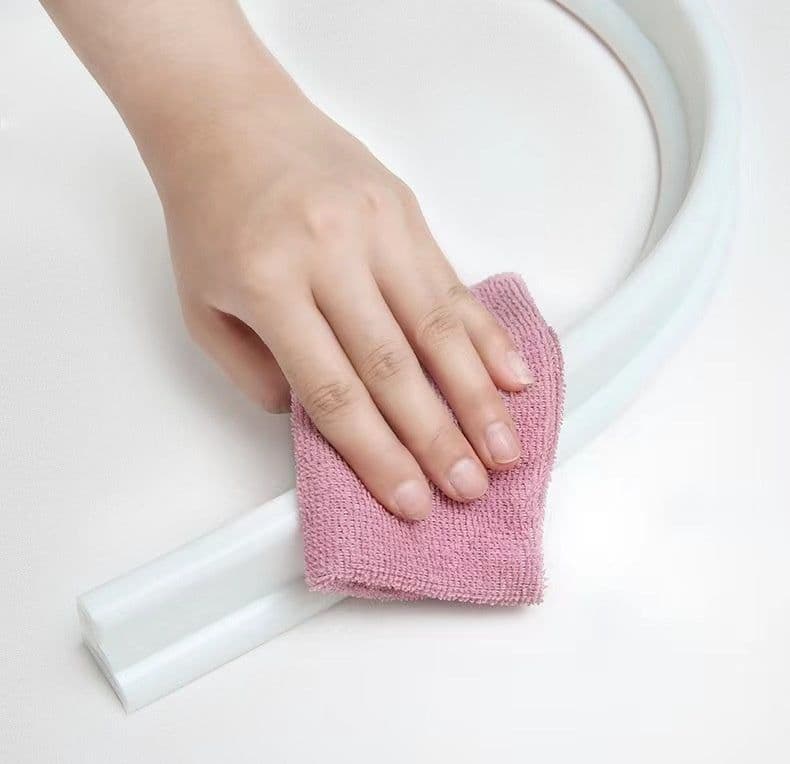 image-Flexible Silicone Bathroom Water Blocking Strip Shower Room Floor Dry Wet Separation Toilet Toilet Water Insulation Waterproof Strip