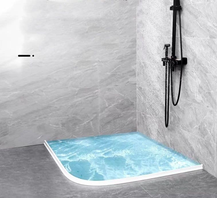image-Flexible Silicone Bathroom Water Blocking Strip Shower Room Floor Dry Wet Separation Toilet Toilet Water Insulation Waterproof Strip