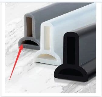 image-Flexible Silicone Bathroom Water Blocking Strip Shower Room Floor Dry Wet Separation Toilet Toilet Water Insulation Waterproof Strip