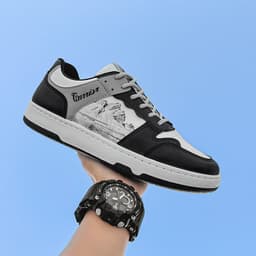 image-Versatile Casual Ink Painting Sneakers For Men