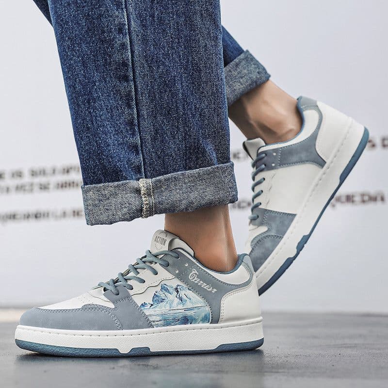 image-Versatile Casual Ink Painting Sneakers For Men
