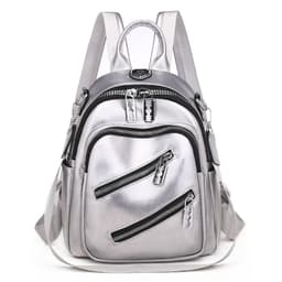 image-Women's Multi-functional Messenger Bag Soft Leather Lightweight Waterproof Large Capacity Backpack