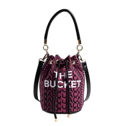 image-Fashion Alphabet Bucket Bag Retro Portable Messenger Bag