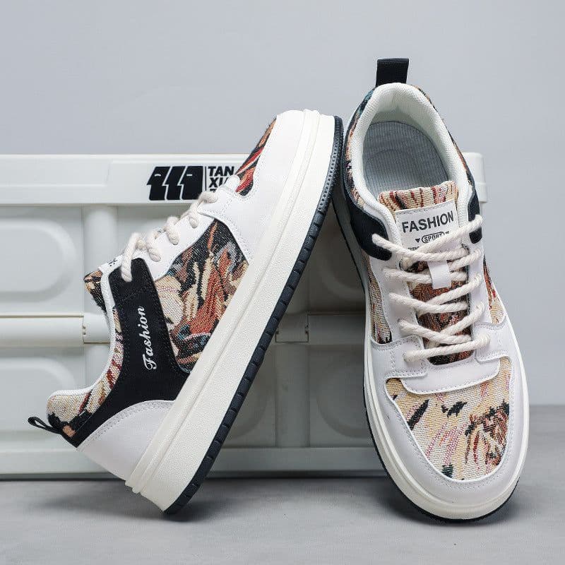 image-Niche Hemp Rope Men's Oil Painting Canvas Shoes Casual Shoes
