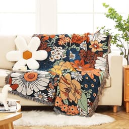 image-Rural Flower Sofa Towel Outdoor Camping Casual Blanket