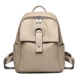 image-Women's Genuine Leather Fashion Large Capacity Shoulder Backpack