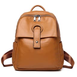 image-Women's Genuine Leather Fashion Large Capacity Shoulder Backpack