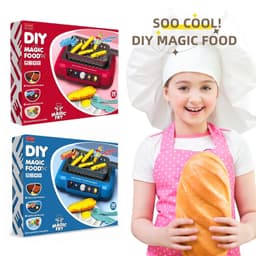 image-Induction Kitchen Cooking Toys Diy Children's Play House Toy Food Recognize Change Color Toys Kids Gifts