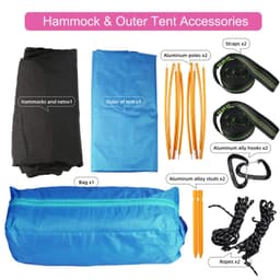 image-Outdoor Camping Hammock Rainproof And Waterproof Camping Tree Tent Integrated Suspension