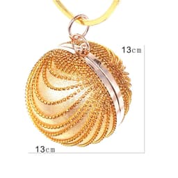 image-Small Round Spherical Dinner Bag Versatile Handheld Dress Garment Bag Cosmetic Bag