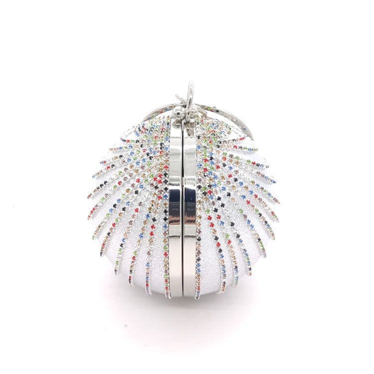 image-Small Round Spherical Dinner Bag Versatile Handheld Dress Garment Bag Cosmetic Bag