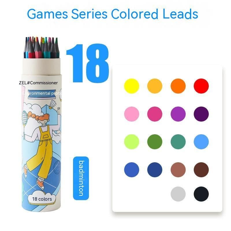 image-Zhenglin Sports Series Color Pencil 24 Color 36 Color Children