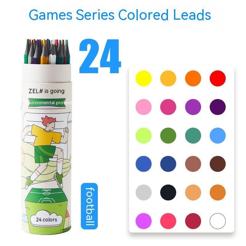 image-Zhenglin Sports Series Color Pencil 24 Color 36 Color Children