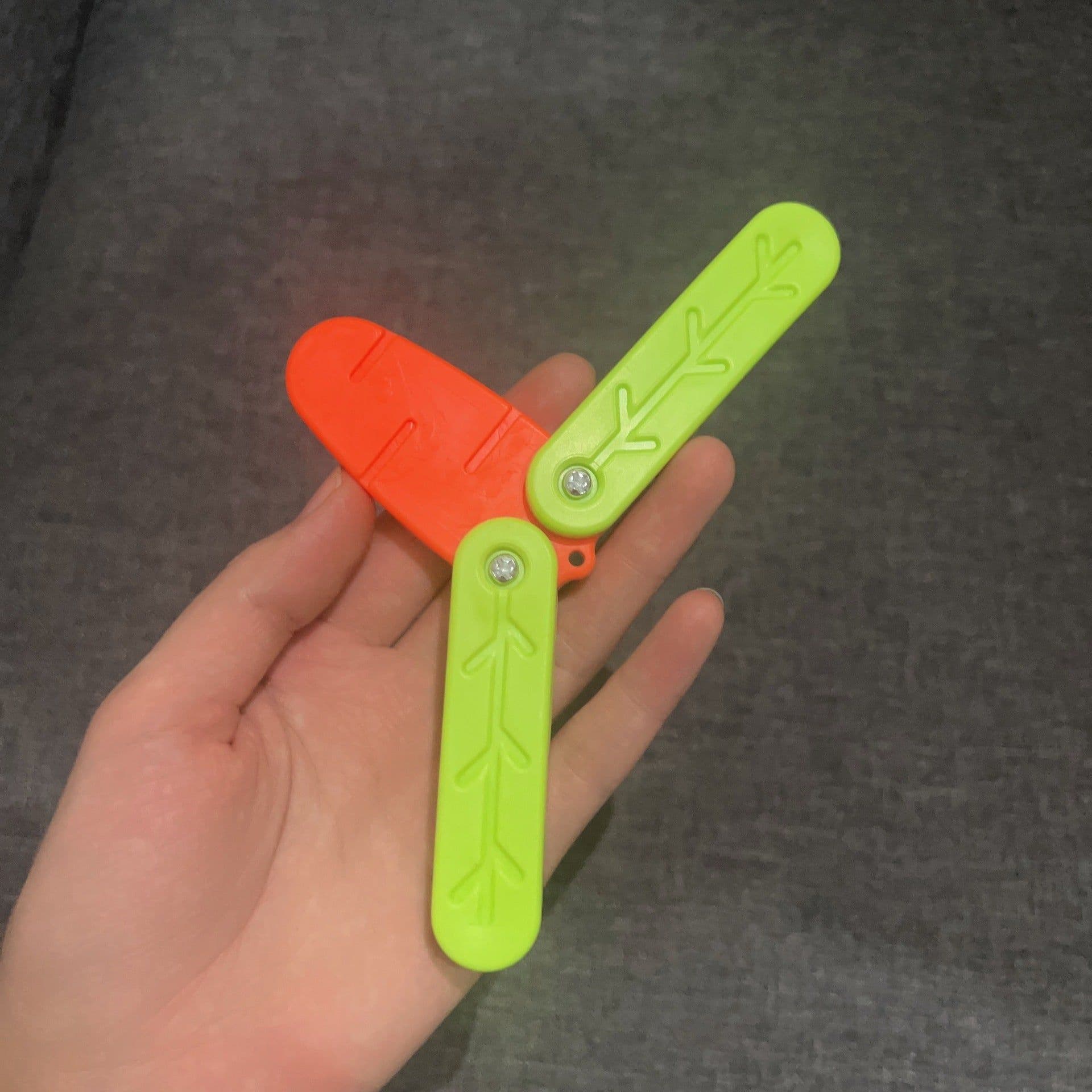 image-3D Carrot Butterfly Knife Baby Decompression Toy Small Radish Knife Flail Knife Training Butterfly Knife Flat Replacement