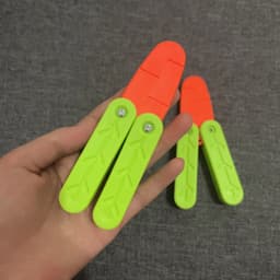 image-3D Carrot Butterfly Knife Baby Decompression Toy Small Radish Knife Flail Knife Training Butterfly Knife Flat Replacement