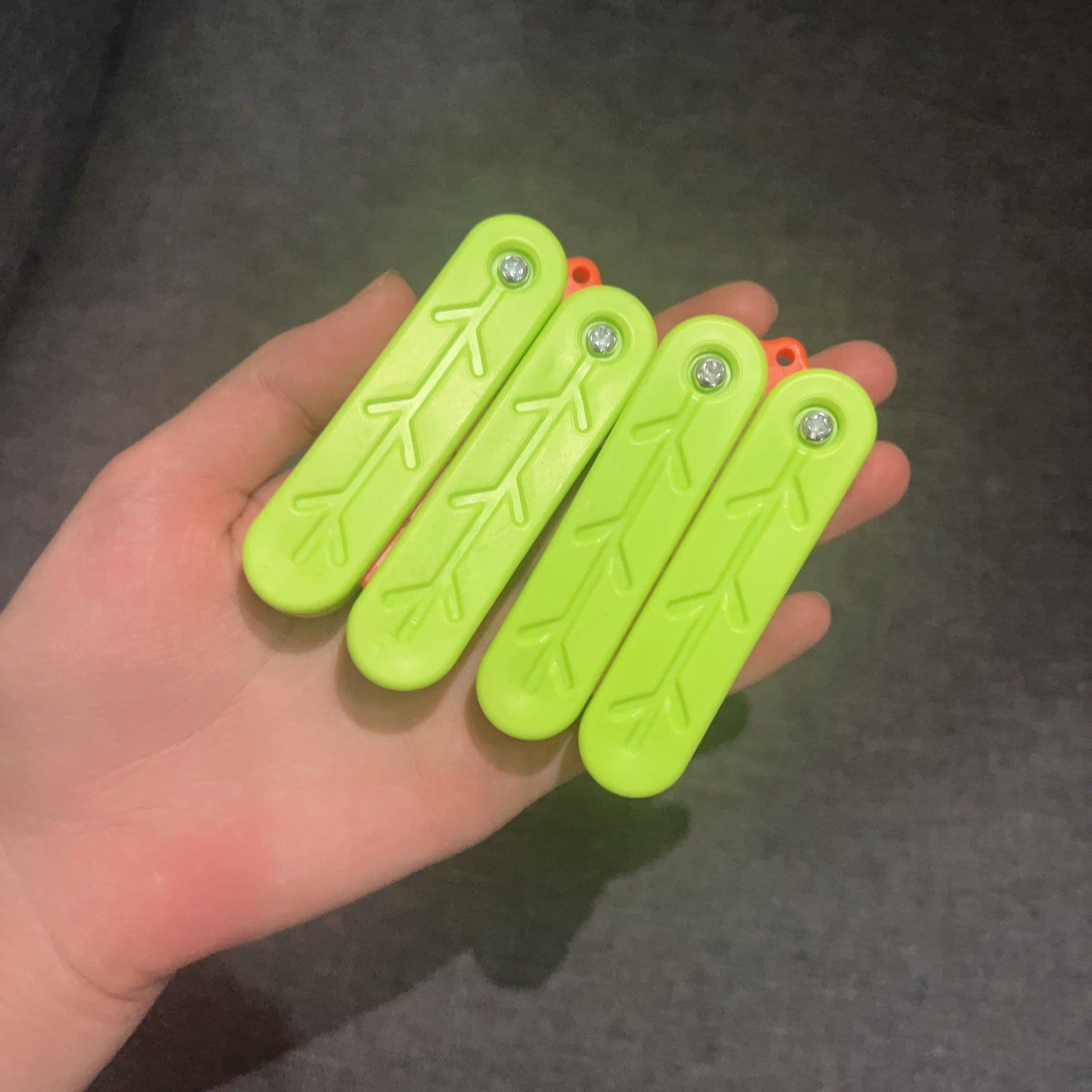 image-3D Carrot Butterfly Knife Baby Decompression Toy Small Radish Knife Flail Knife Training Butterfly Knife Flat Replacement