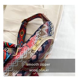image-Shoulder Messenger Bag Internet Celebrity Minimalist Ethnic Style Small Bag Textured Chest Bag Women's Bag