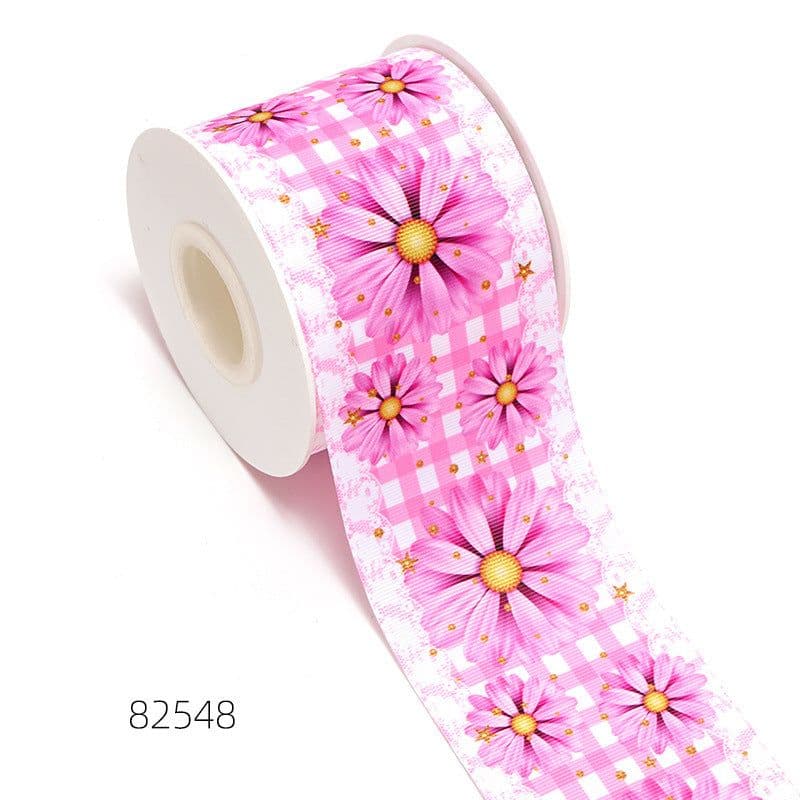 image-Flowers And Plants Cartoon Printed Ribbon