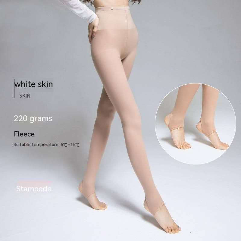image-Autumn And Winter Double Layer Superb Fleshcolor Pantynose Women