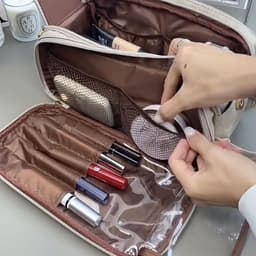 image-Large Capacity Portable Cosmetic Bag Women