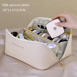 image-Large Capacity Portable Cosmetic Bag Women