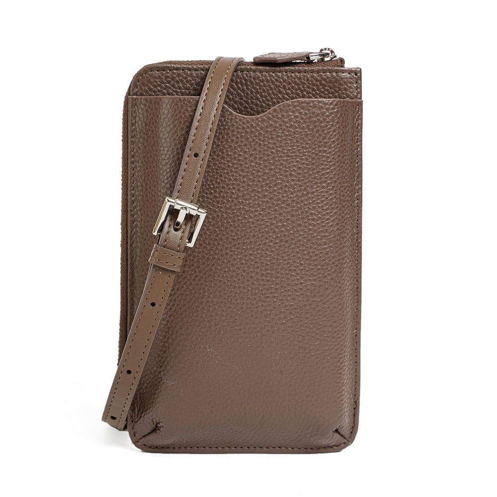 image-Women's Mini Genuine Leather Phone Crossbody Shoulder Bag