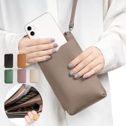image-Women's Mini Genuine Leather Phone Crossbody Shoulder Bag
