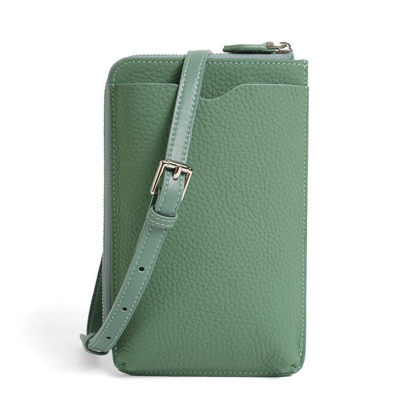 image-Women's Mini Genuine Leather Phone Crossbody Shoulder Bag
