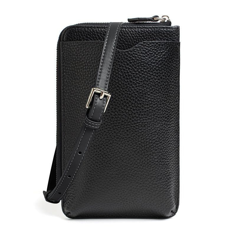 image-Women's Mini Genuine Leather Phone Crossbody Shoulder Bag