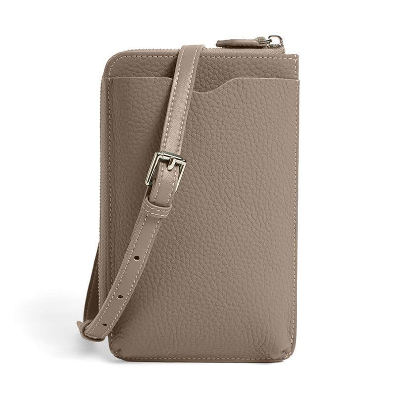 image-Women's Mini Genuine Leather Phone Crossbody Shoulder Bag