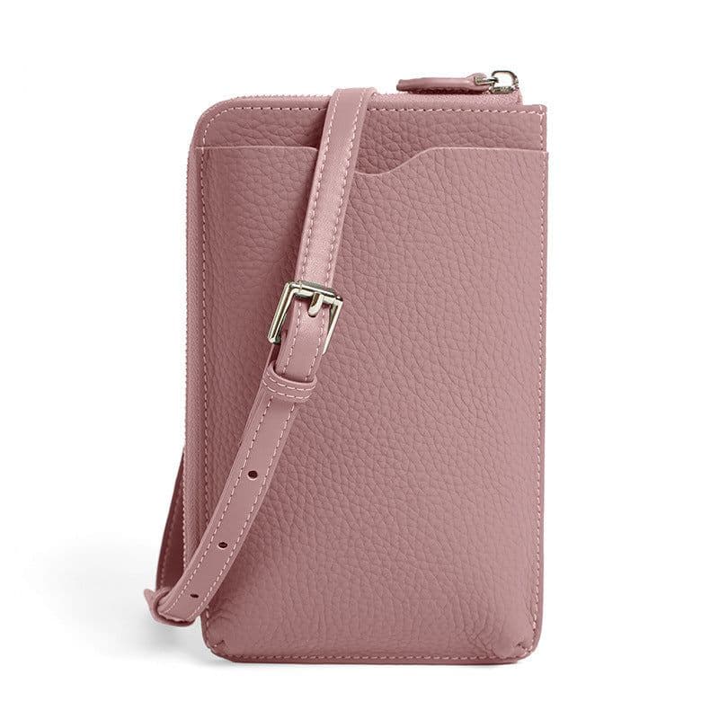 image-Women's Mini Genuine Leather Phone Crossbody Shoulder Bag