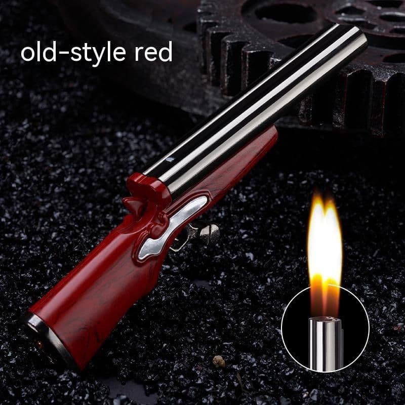 image-Double Flame Metal Small Gun Shape Lighter