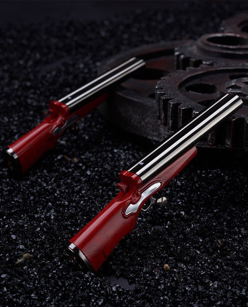 image-Double Flame Metal Small Gun Shape Lighter