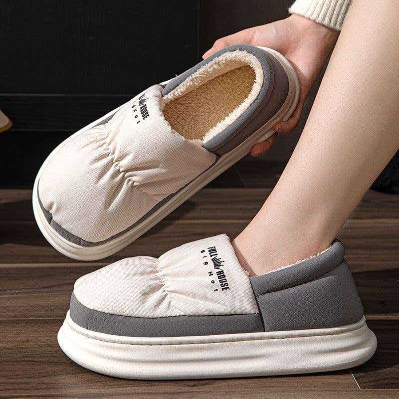 image-Cotton Slippers Bag Heel Winter Home