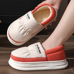 image-Cotton Slippers Bag Heel Winter Home