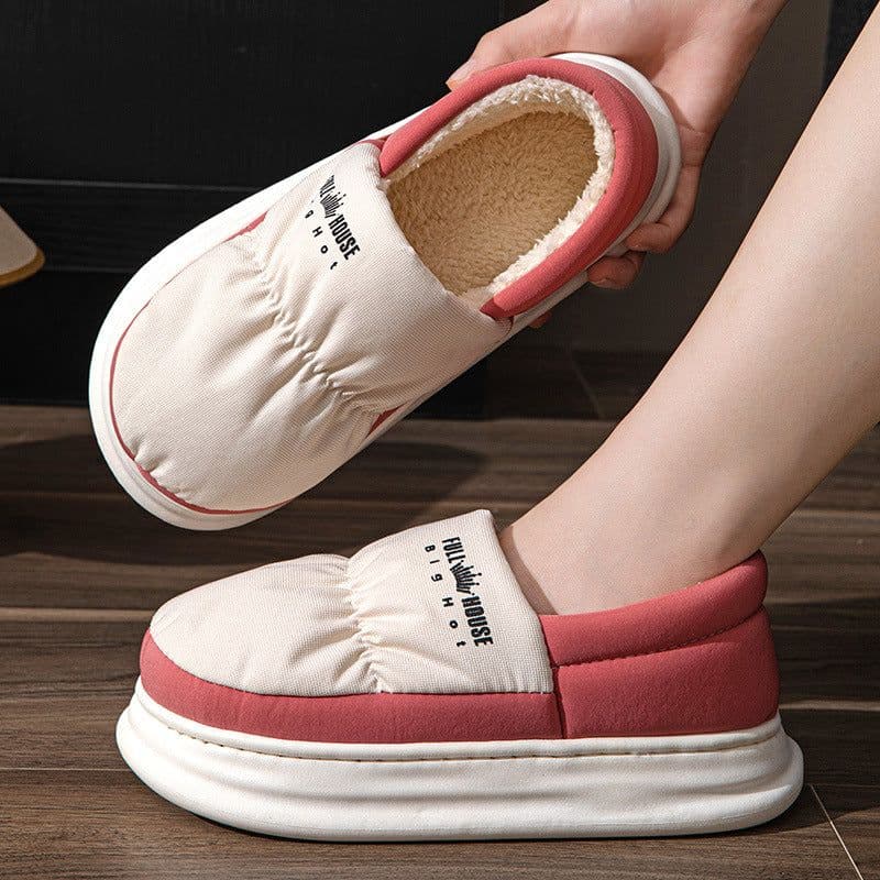 image-Cotton Slippers Bag Heel Winter Home