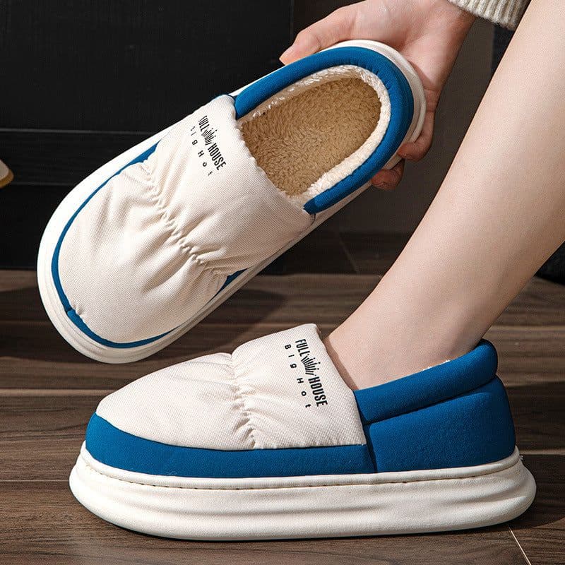 image-Cotton Slippers Bag Heel Winter Home