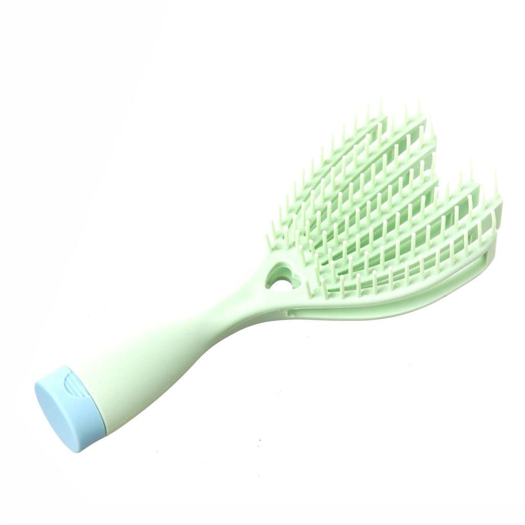image-Portable Wet And Dry Hollow Hair Massage Broken Hair Finishing Solution Household Plastic Massage Comb Fluffy Hair Massage Styling Comb