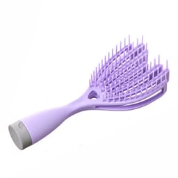 image-Portable Wet And Dry Hollow Hair Massage Broken Hair Finishing Solution Household Plastic Massage Comb Fluffy Hair Massage Styling Comb