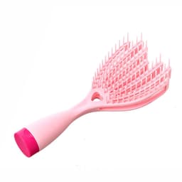 image-Portable Wet And Dry Hollow Hair Massage Broken Hair Finishing Solution Household Plastic Massage Comb Fluffy Hair Massage Styling Comb