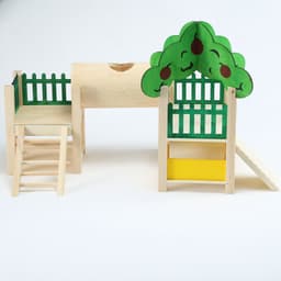 image-Hamster Wooden Luxury Castle Pet Supplies Toy Wooden House