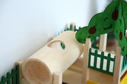 image-Hamster Wooden Luxury Castle Pet Supplies Toy Wooden House