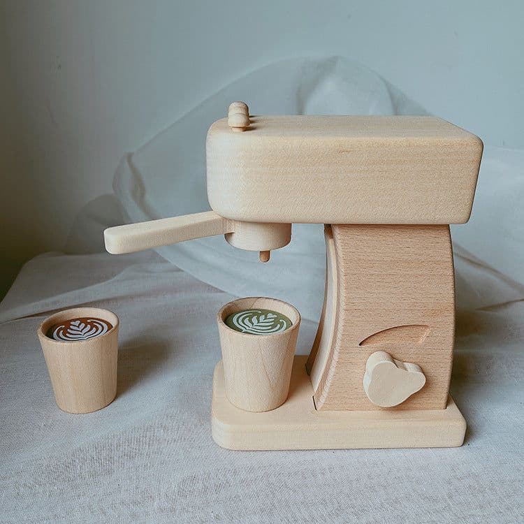 image-Beech Coffee Machine Children Play House Kitchen Toys