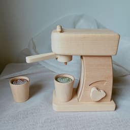 image-Beech Coffee Machine Children Play House Kitchen Toys
