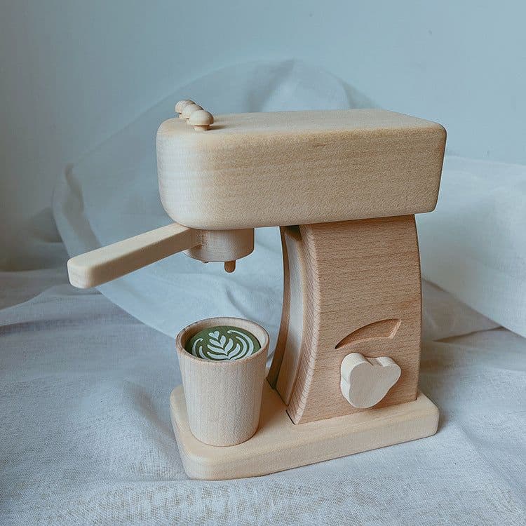 image-Beech Coffee Machine Children Play House Kitchen Toys