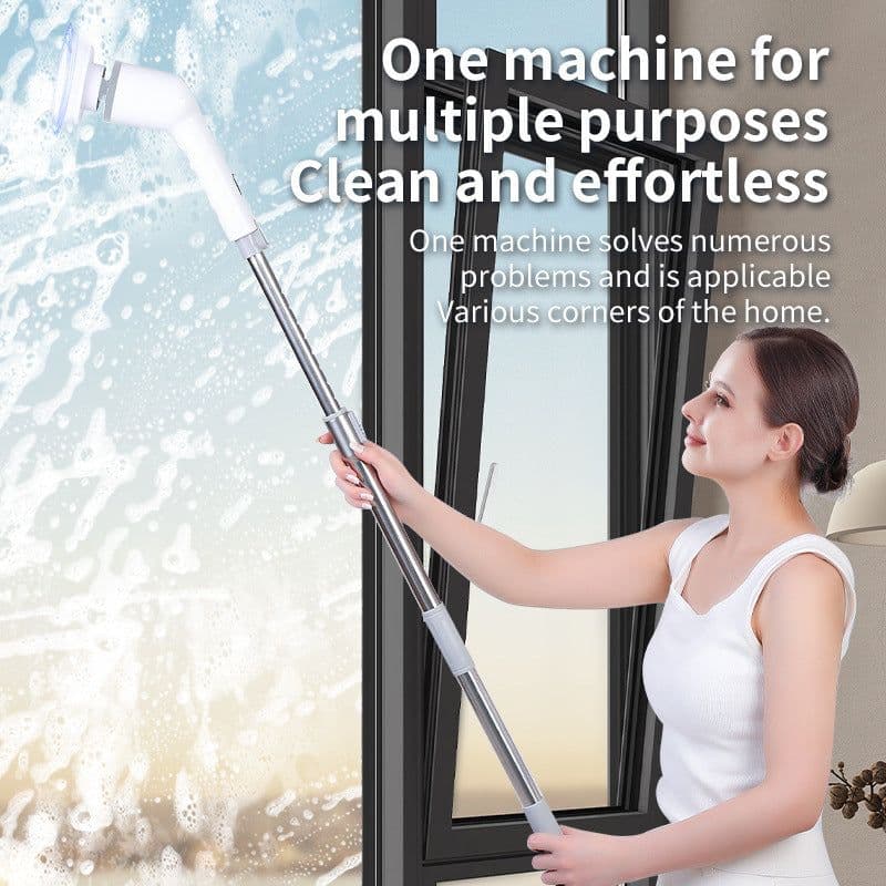image-Multi-function Handheld Wireless LCD Digital Display Electric Cleaning Brush