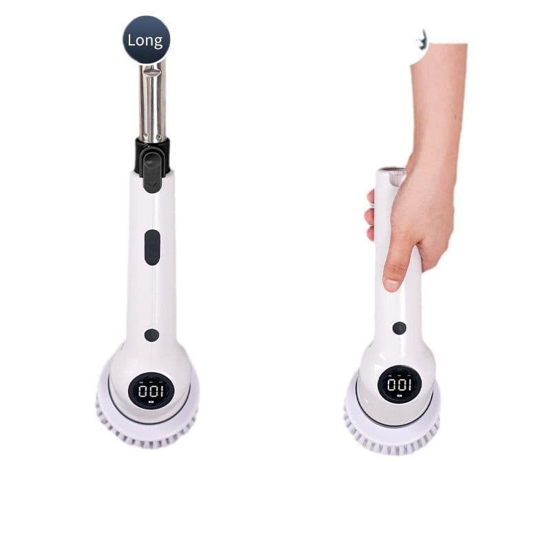 image-Multi-function Handheld Wireless LCD Digital Display Electric Cleaning Brush