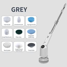 image-Multi-function Handheld Wireless LCD Digital Display Electric Cleaning Brush