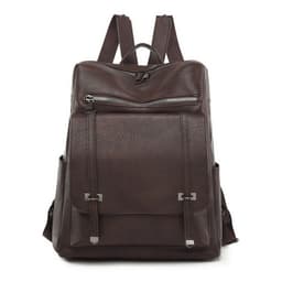 image-Retro Large Capacity Contrast Color Women's Pu Backpack