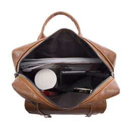 image-Retro Large Capacity Contrast Color Women's Pu Backpack